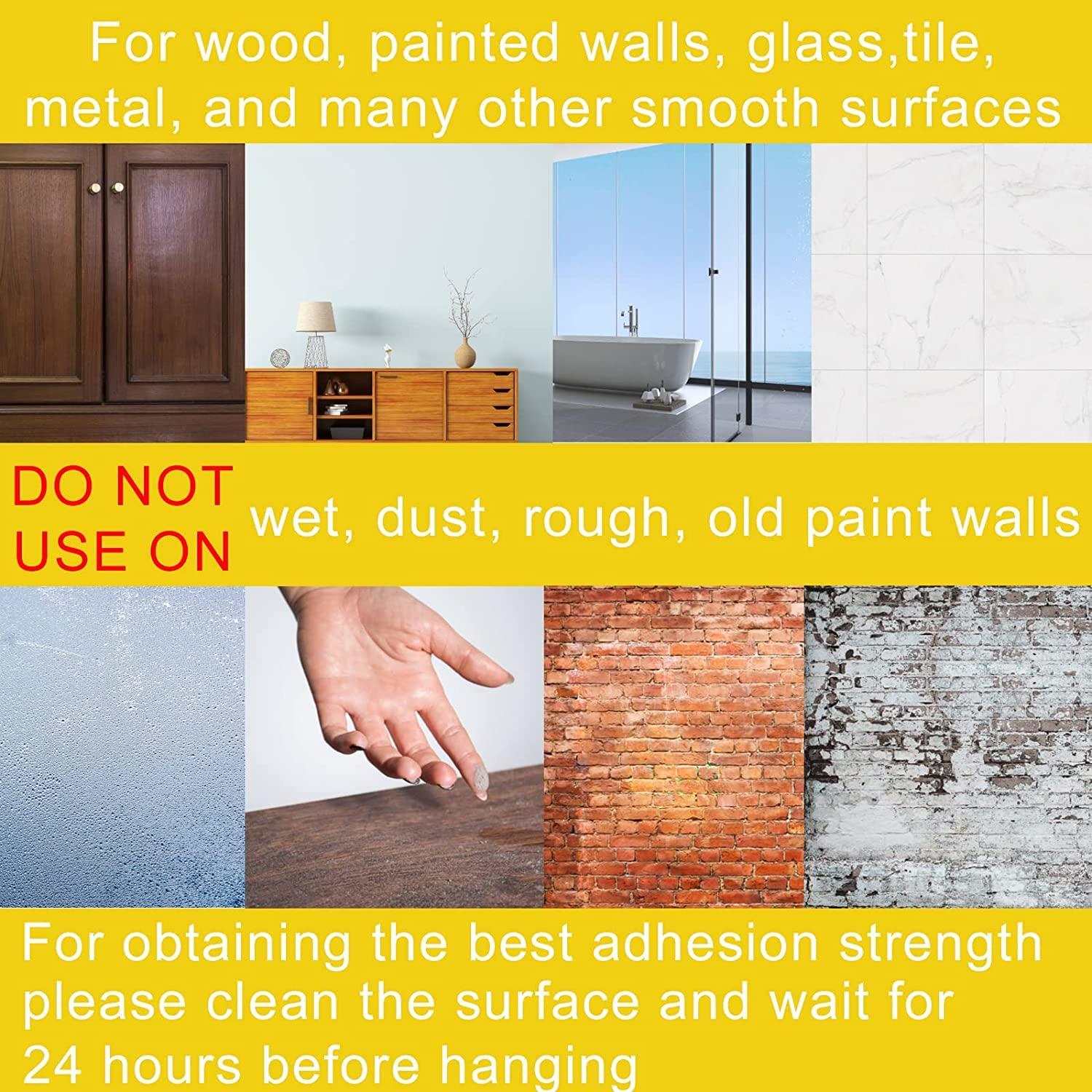 Wall Hooks, Adhesive Wall Screws Hanging Nails, No-Drilling Waterproof Screw Free Stickers for Hanging, Heavy-Duty Adhesive Wall Mount Screw Hooks for Kitchen Bathroom Bedroom Living Room 20 Pcs