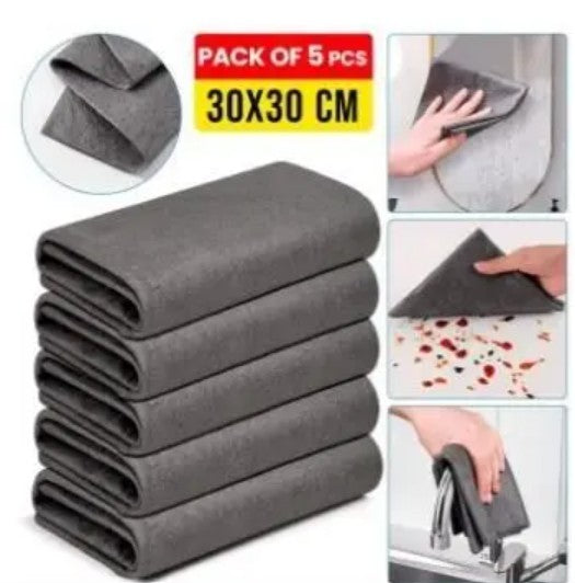 Reusable Magic Cleaning Cloth (Pack of 5)
