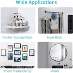 Wall Hooks, Adhesive Wall Screws Hanging Nails, No-Drilling Waterproof Screw Free Stickers for Hanging, Heavy-Duty Adhesive Wall Mount Screw Hooks for Kitchen Bathroom Bedroom Living Room 20 Pcs